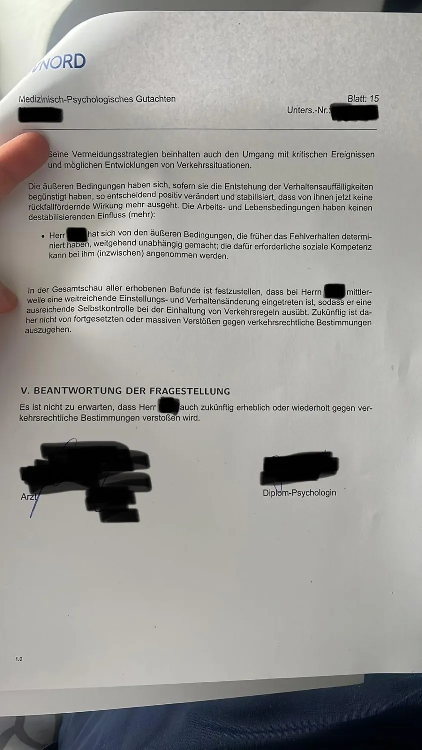 Positives MPU-Gutachten