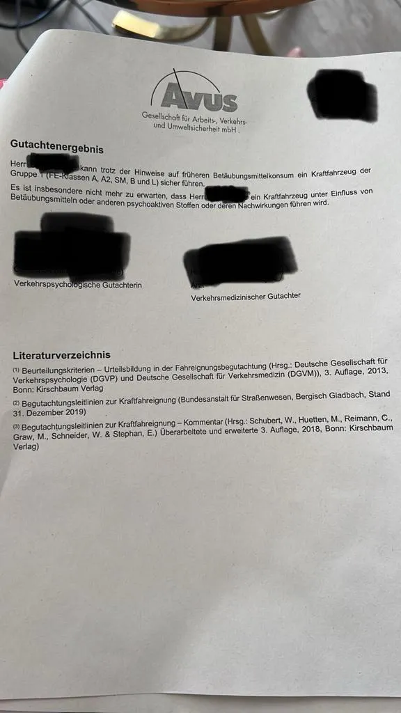 Positives MPU-Gutachten