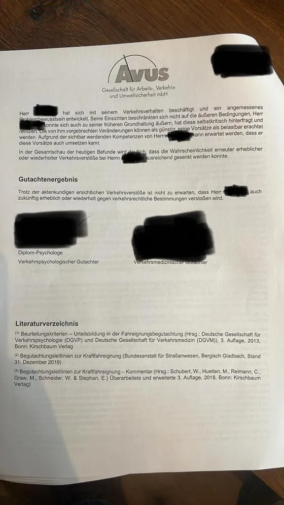 Positives MPU-Gutachten
