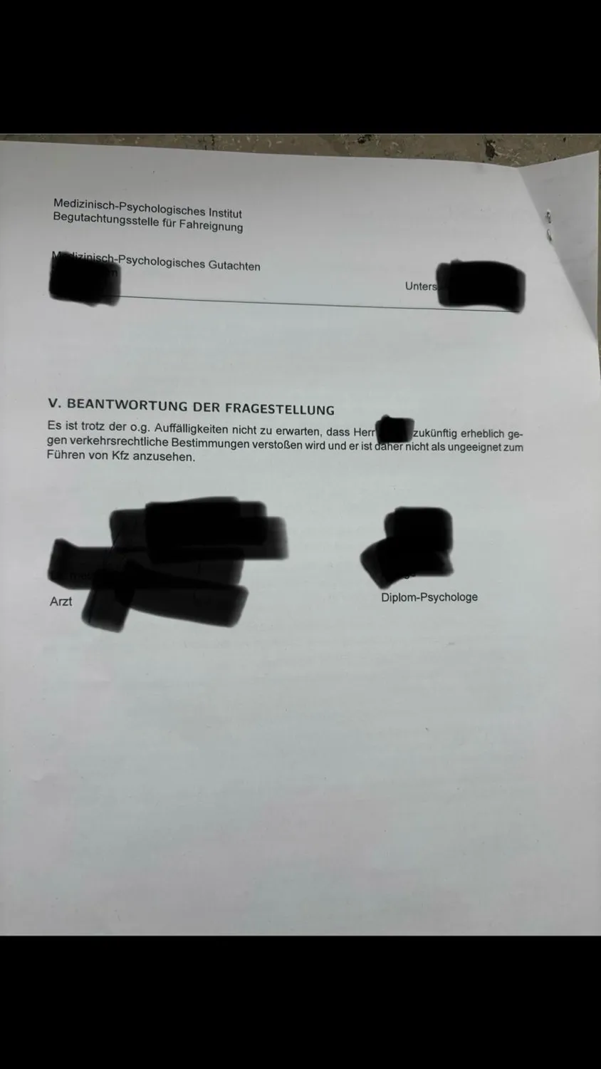 Positives MPU-Gutachten
