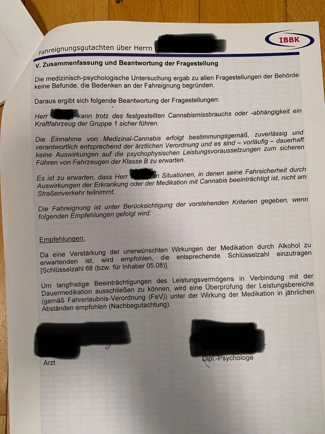Positives MPU-Gutachten