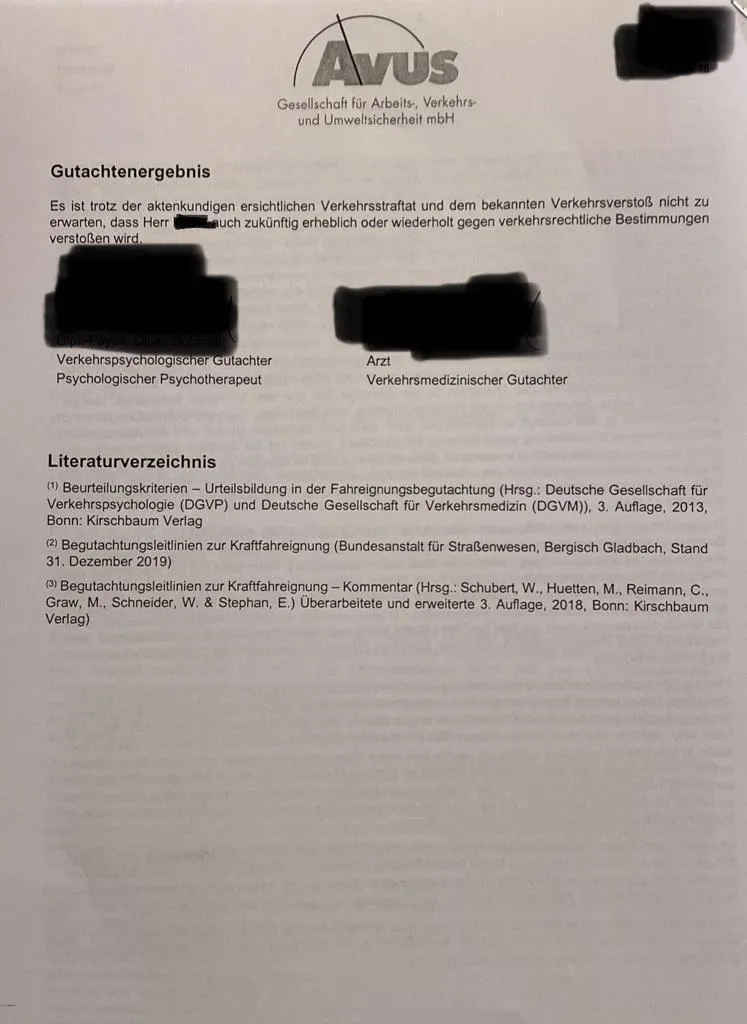 Positives MPU-Gutachten